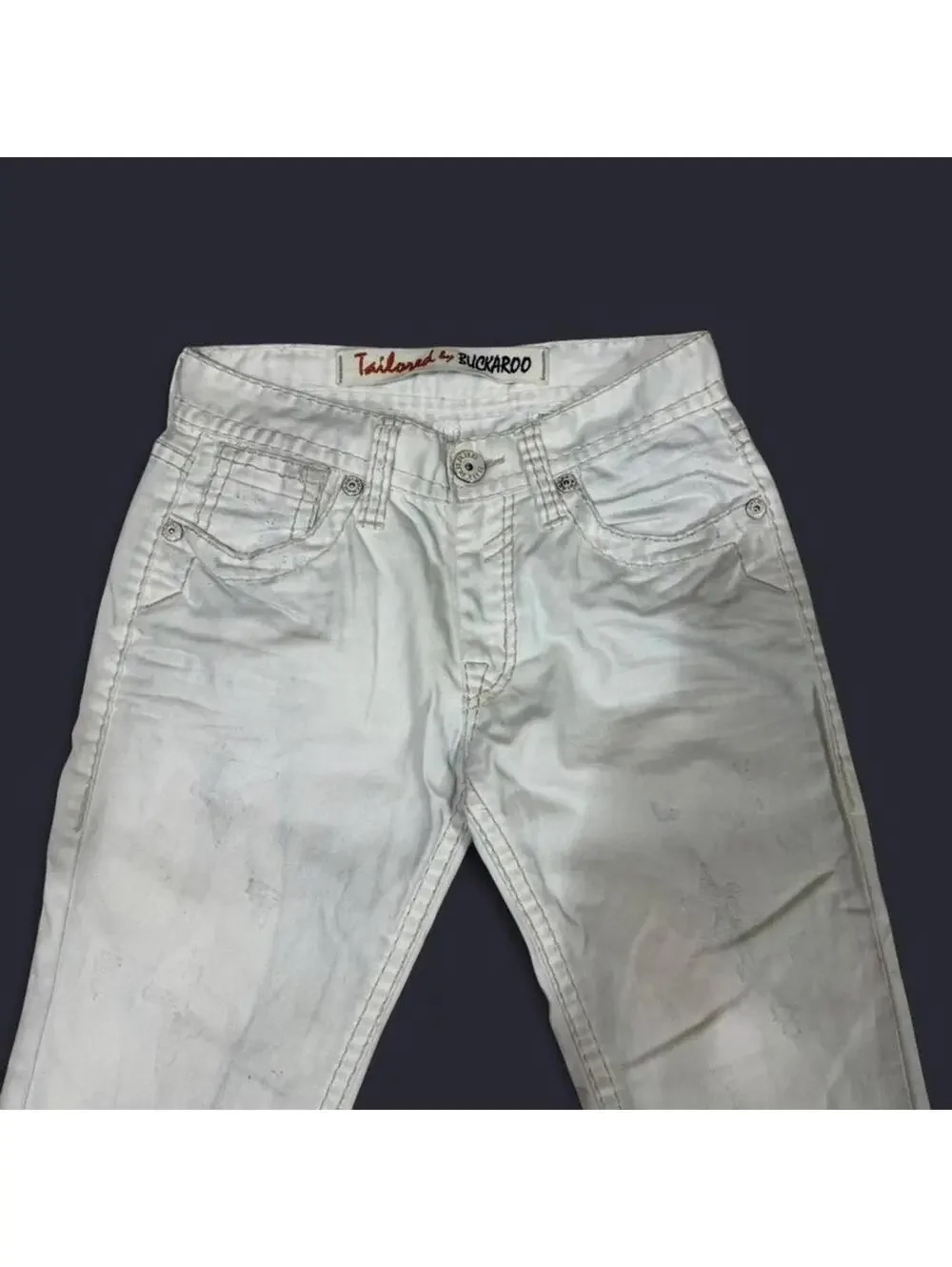 Buckaroo white denim jeans with light blue dye shade - Picture 5 of 8